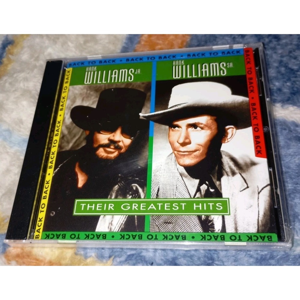 New & Sealed Hank Williams Sr & Jr Back to Back Their Greatest Hits CD